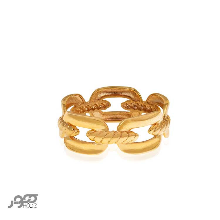 انگشتر طلا زنانه طرح زنجیری کد ACR489