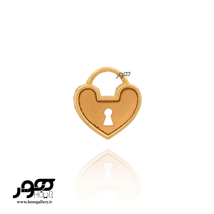 آویز طلا زنانه تیفانی طرح قلب قفلی  کد BCP366
