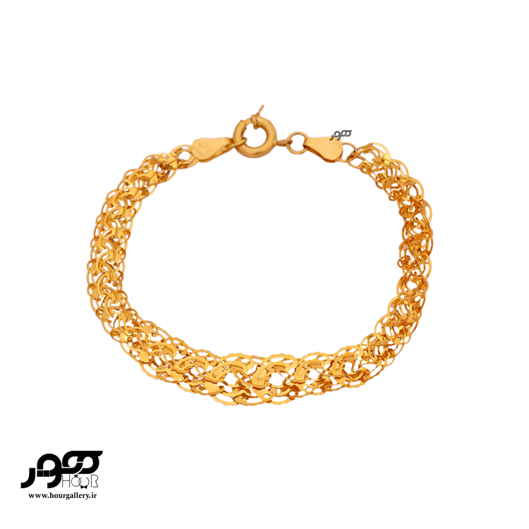 دستبند طلا زنانه لیزری کد BLB104