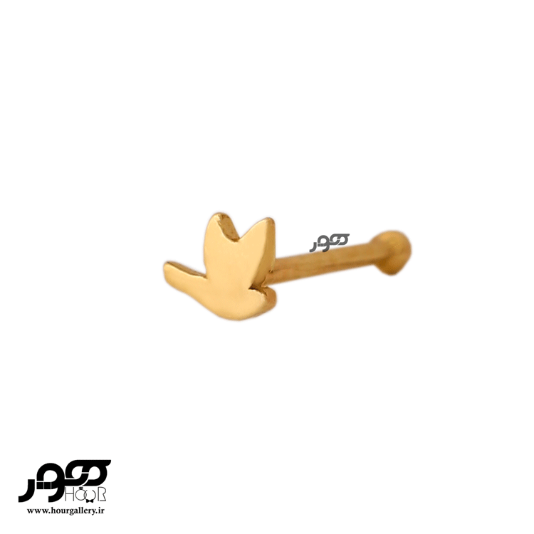 پیرسینگ بینی طلا طرح پرنده کد RPI670