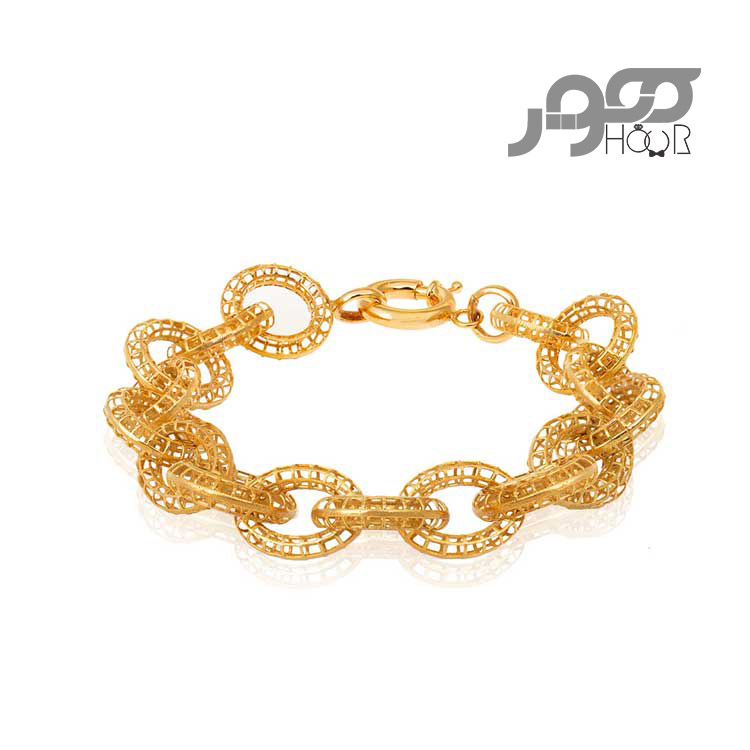 دستبند طلا زنانه طرح هرمس کد ACB406