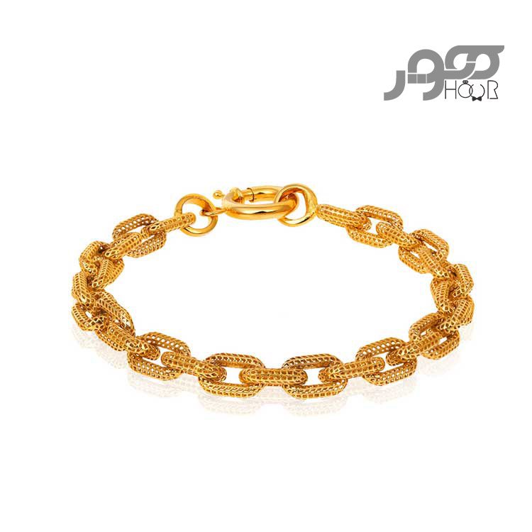 دستبند طلا زنانه طرح هرمس کد ACB405