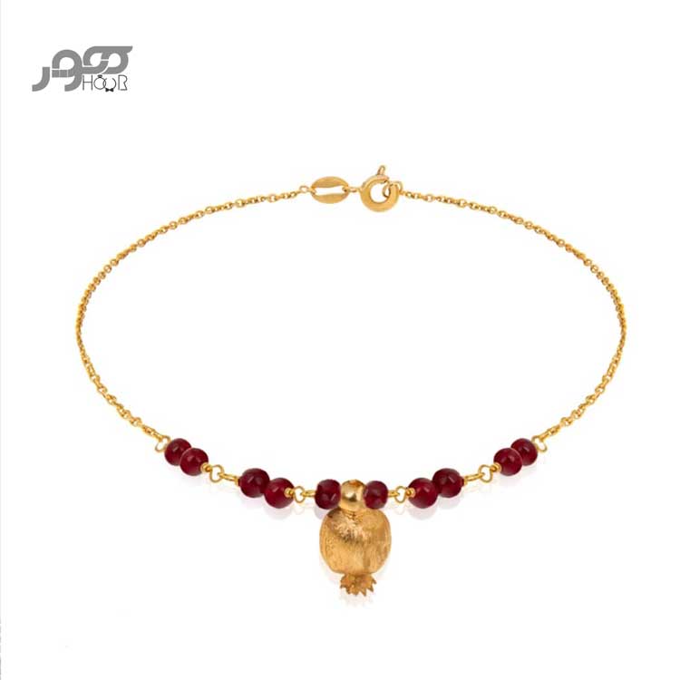 دستبند طلا زنانه طرح انار یلدایی کد AXB703