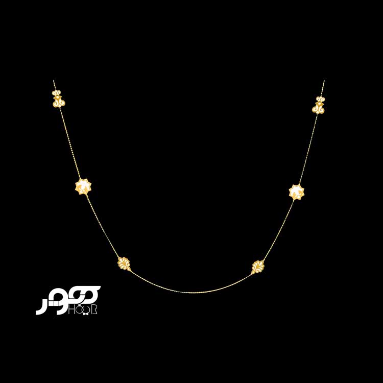 گردنبند طلا زنانه رولباسی طرح بته جقه کد BLN116