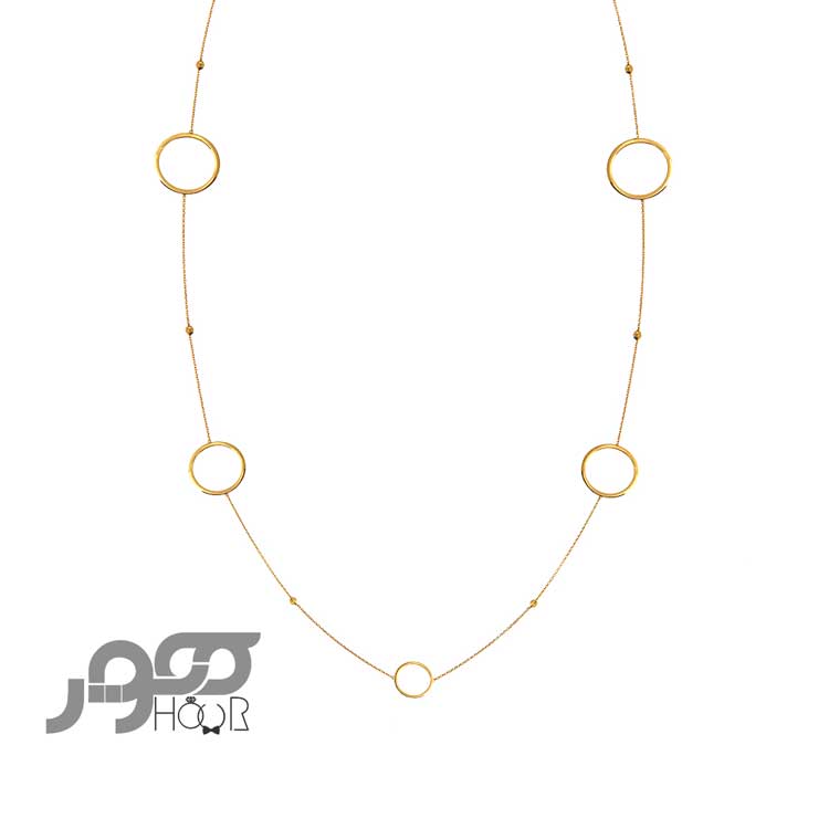  گردنبند طلا زنانه رولباسی طرح دایره کد AXN612