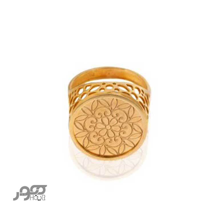 انگشتر طلا زنانه طرح گل اسلیمی کد ACR463