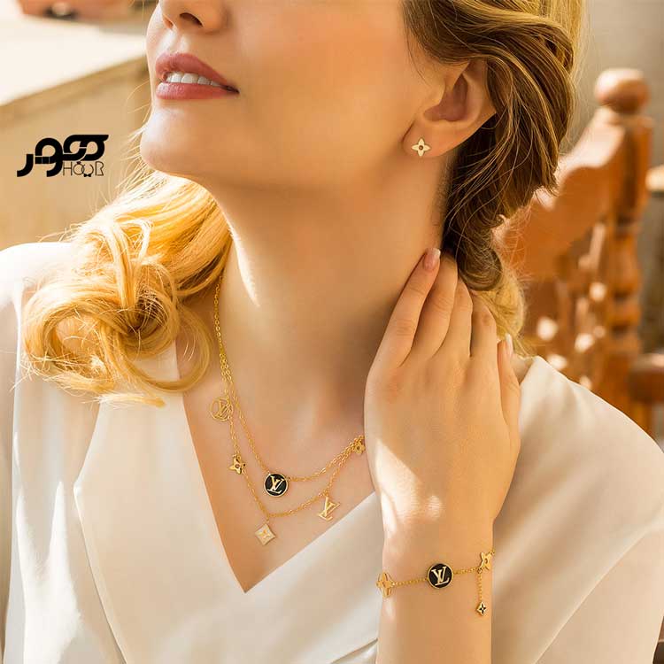 گردنبند طلا زنانه لویی ویتون LV   کد ALN872