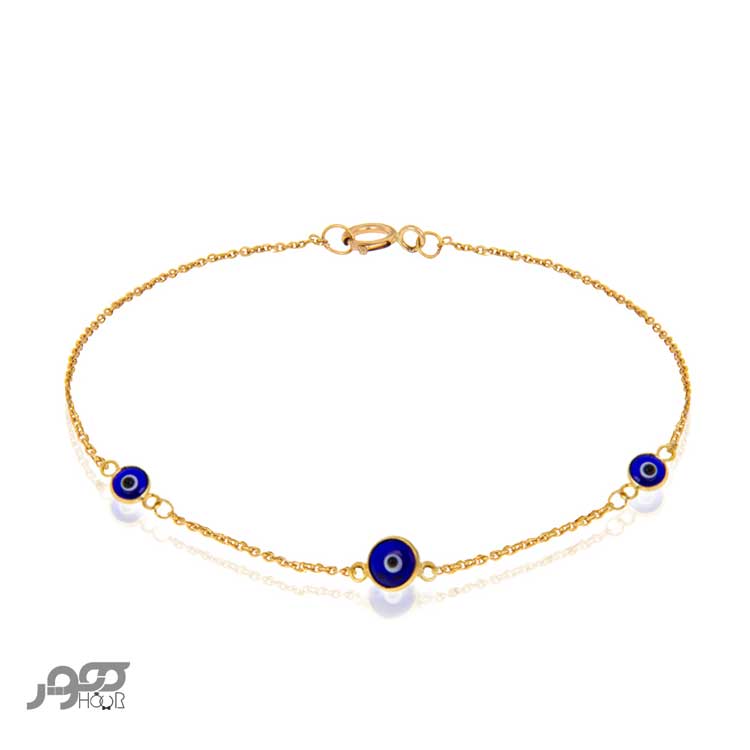 دستبند طلا زنانه چشم نظر کد ACB357