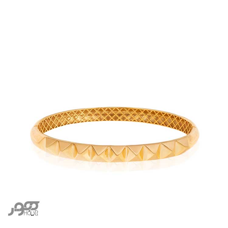 دستبند طلا زنانه النگویی هرمی کد ACB419