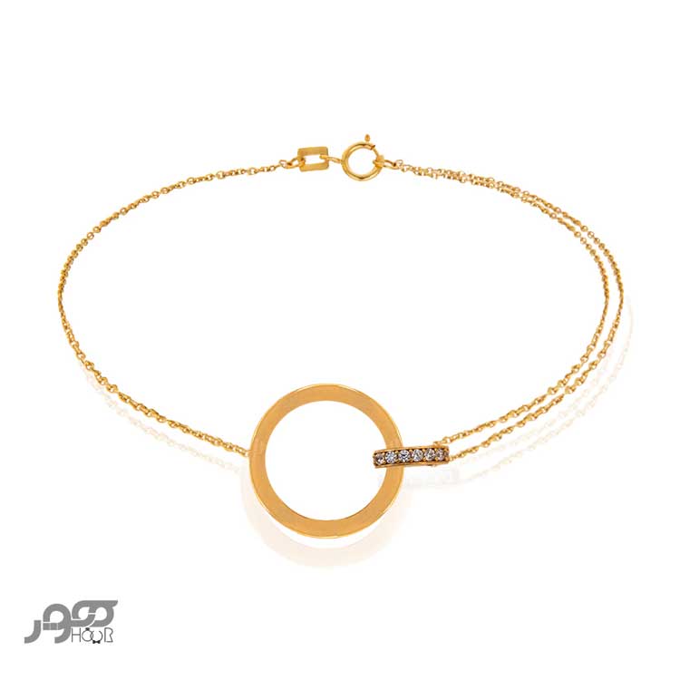 پابند طلا زنانه حلقه و دایره کد ALA706
