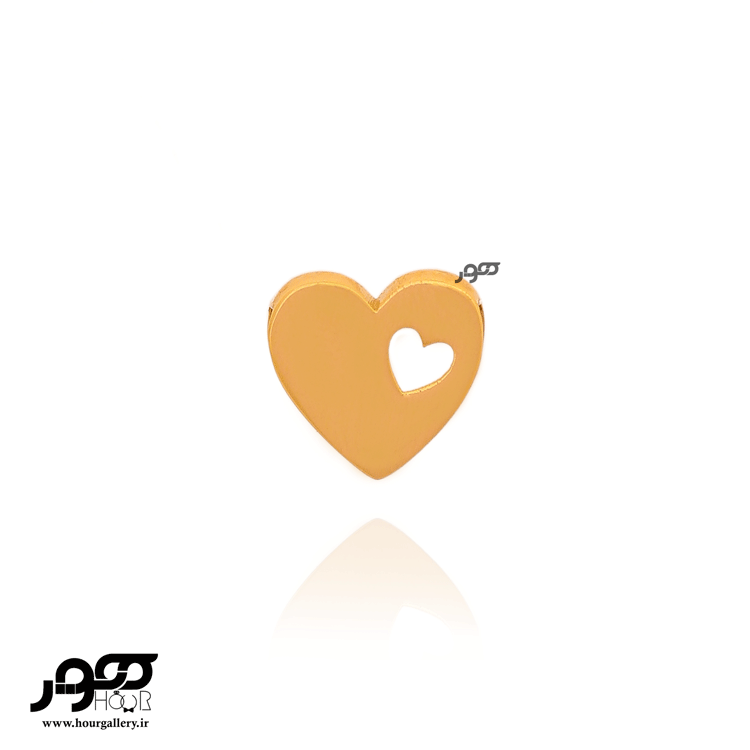 آویز طلا زنانه قلب تو قلب لبه دار کد BCP417