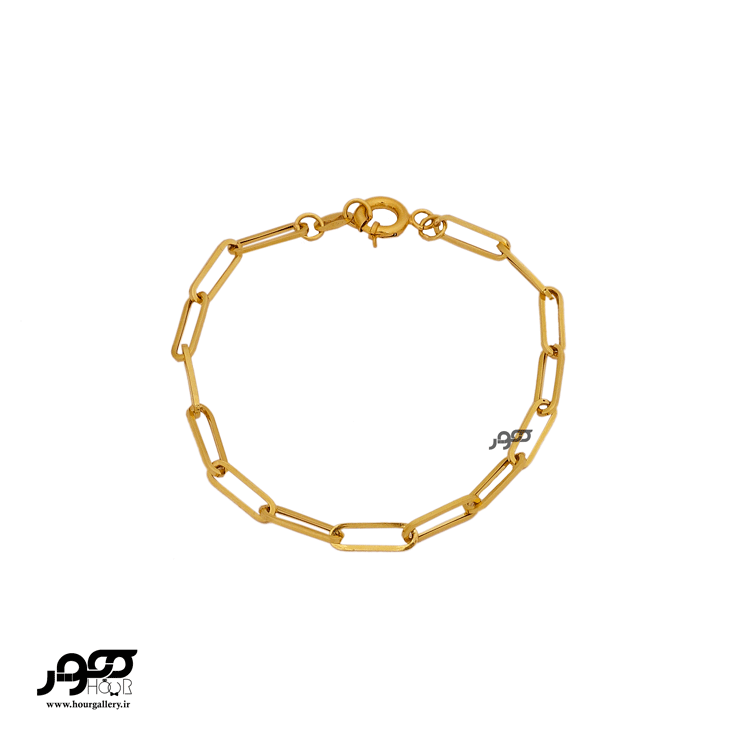 دستبند طلا زنانه زنجیر هرمس کد BCB415