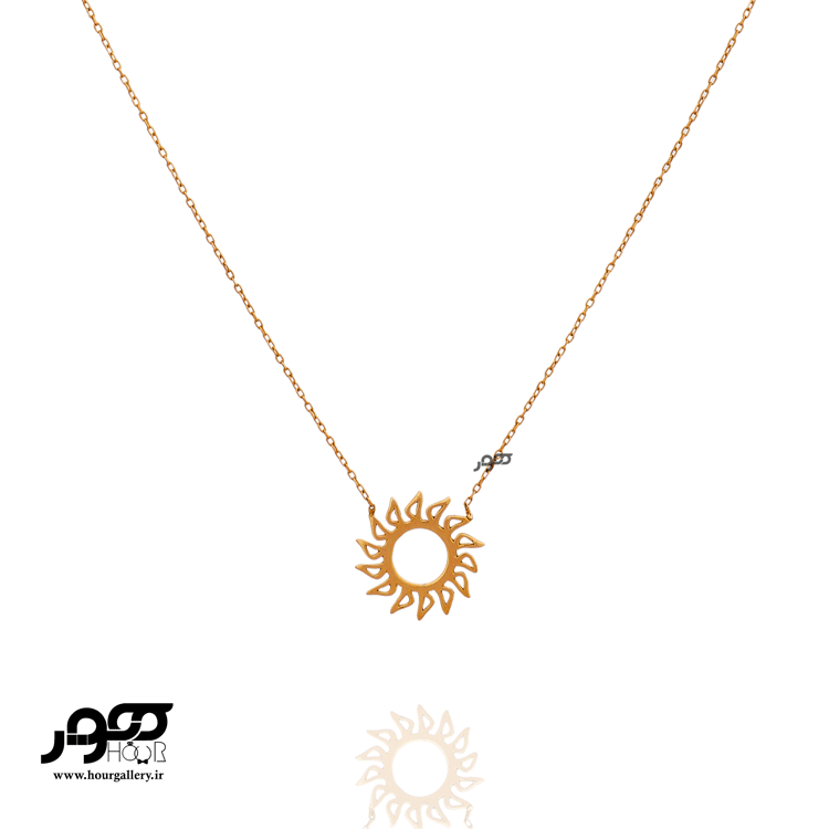 گردنبند طلا زنانه خورشیدی کد BCN513