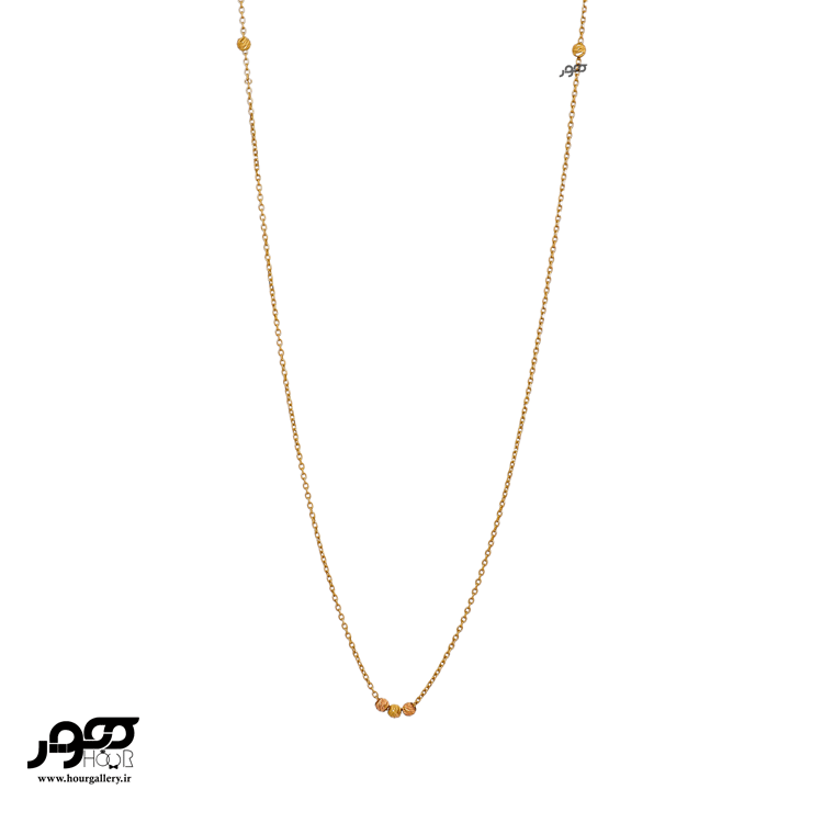 گردنبند طلا زنانه زنجیری با گوی برنادو کد BCN458