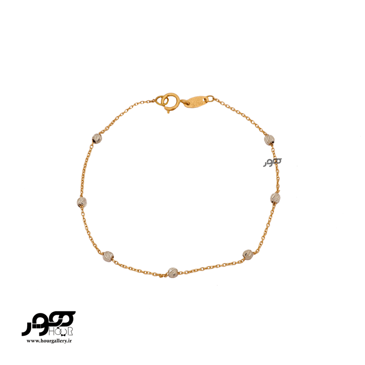 دستبند طلا زنانه زنجیری گوی برنادو کد JCB457