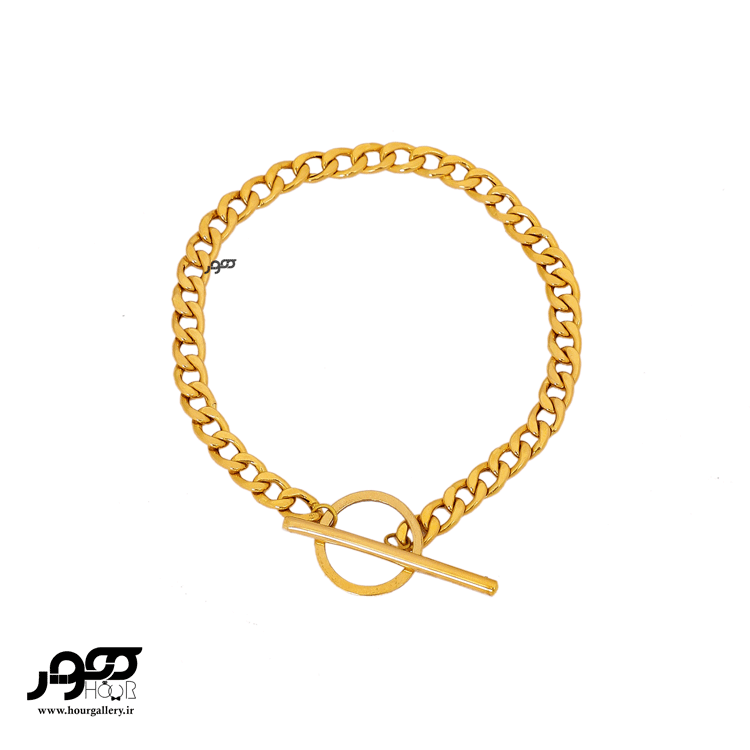 دستبند طلا زنانه  کارتیر با قفل تی کد JCB461