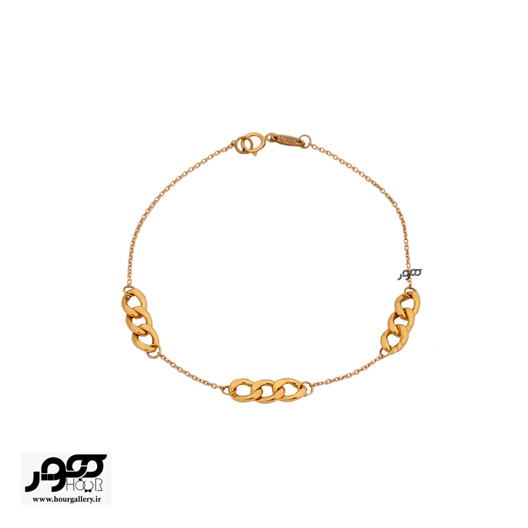 دستبند طلا زنانه زنجیر و  کارتیر کد JCB451