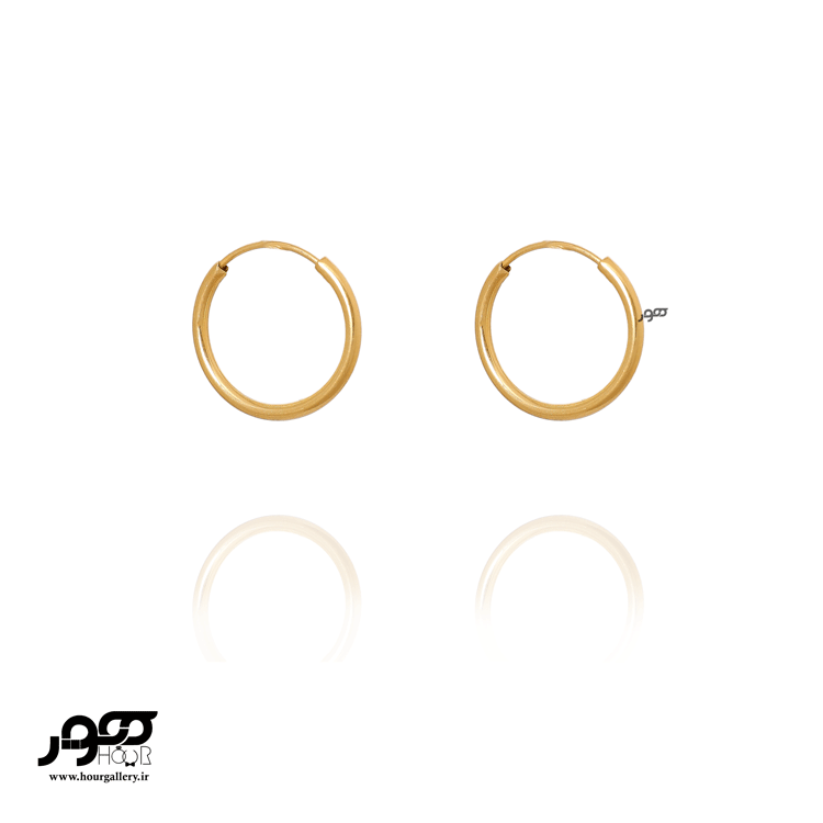 گوشواره طلا زنانه حلقه ای قطر8 mm کد JCE218