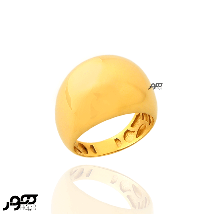 انگشتر طلا زنانه طرح گنبد آینه ای کد ACR581