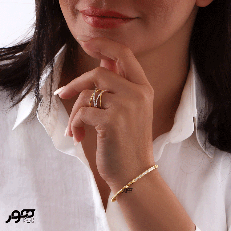 دستبند طلا زنانه بنگل النگویی دیوید یورمن کد ACB444