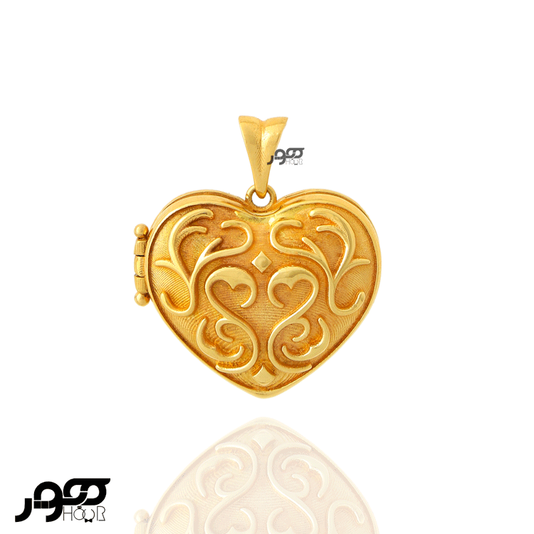 آویز طلا زنانه قاب عکس قلب کوچک کد ACP342