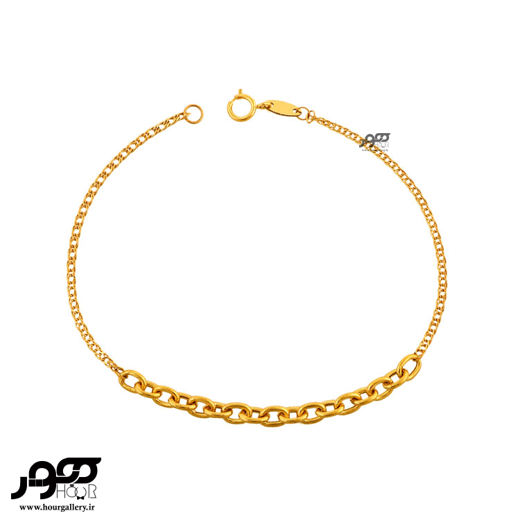 دستبند طلا زنانه طرح رولو زنجیری کد JCB471