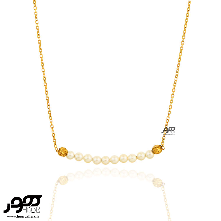 دستبند طلا زنانه مروارید خطی کد JCB527