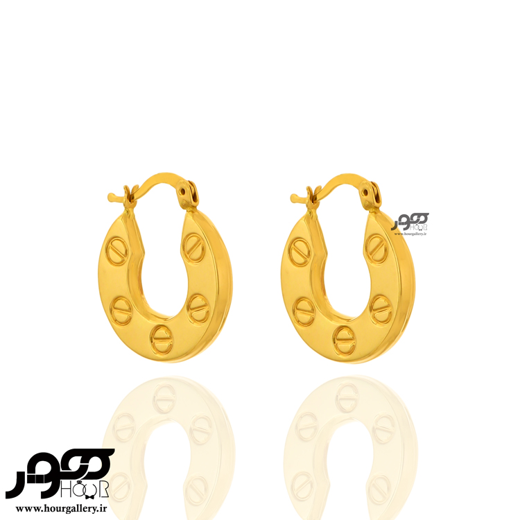 گوشواره طلا زنانه طرح  کارتیر لاو کد ACE454