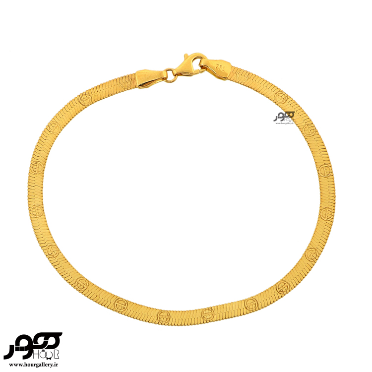 دستبند طلا زنانه هرینگبون طرح  کارتیر لاو کد BCB420