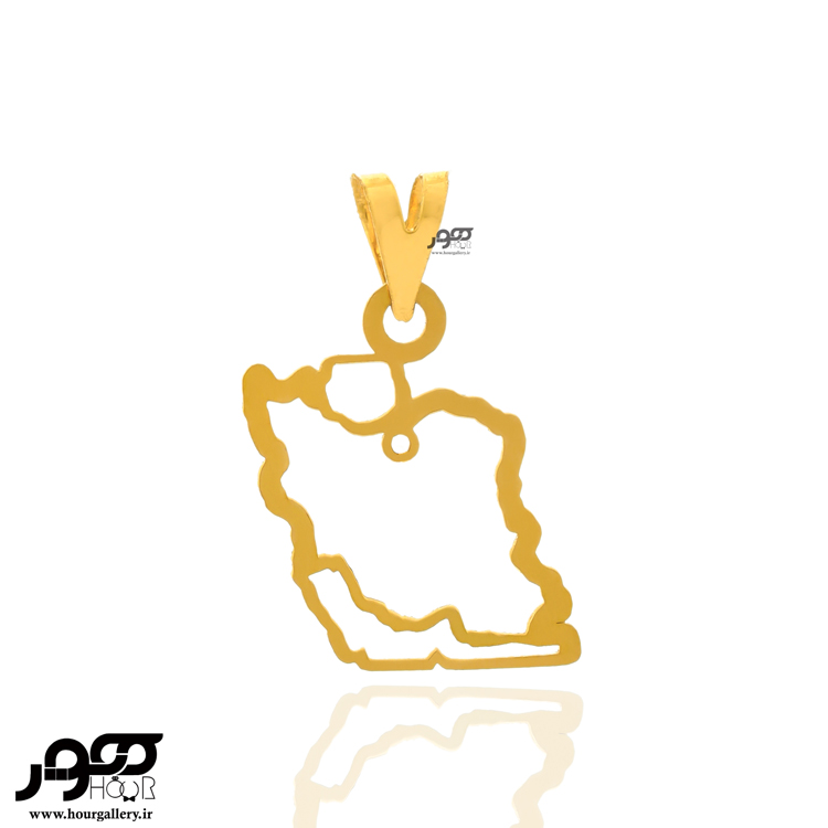 آویز طلا زنانه قاب نقشه ایران کد JLP101