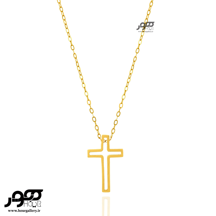 گردنبند طلا زنانه طرح صلیب کد JCN471