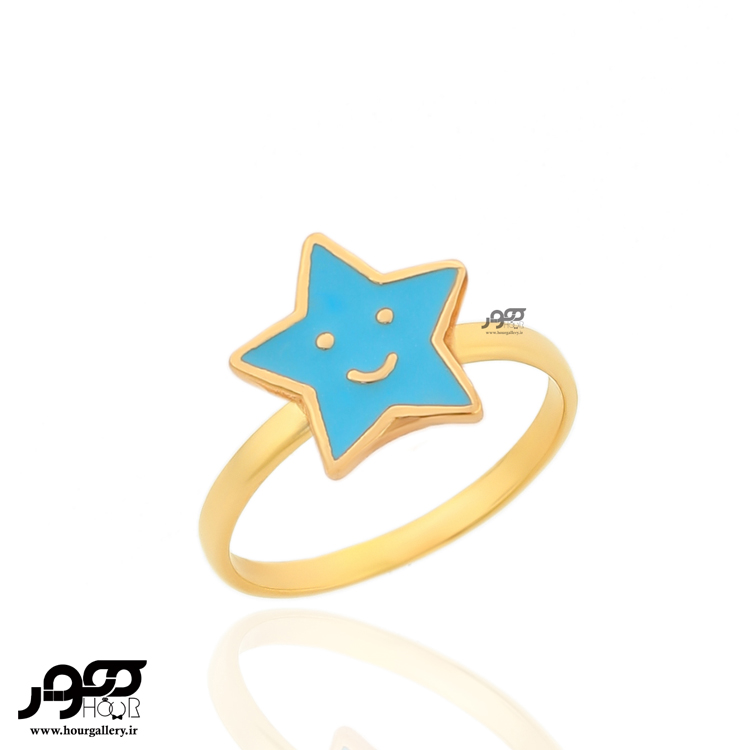 انگشتر طلا کودک طرح ستاره کد AKR117