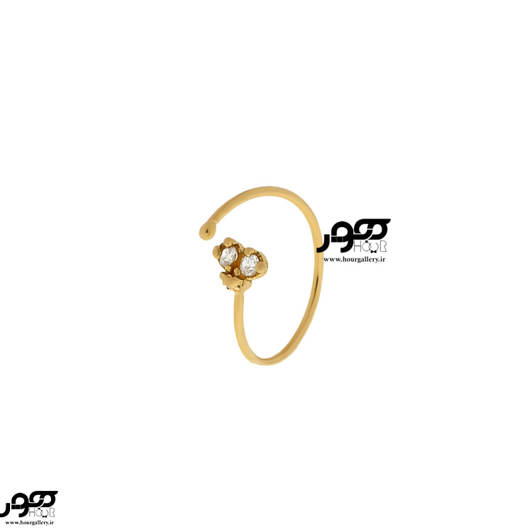 پیرسینگ بینی طلا طرح قلب نگین دار کد RPI311