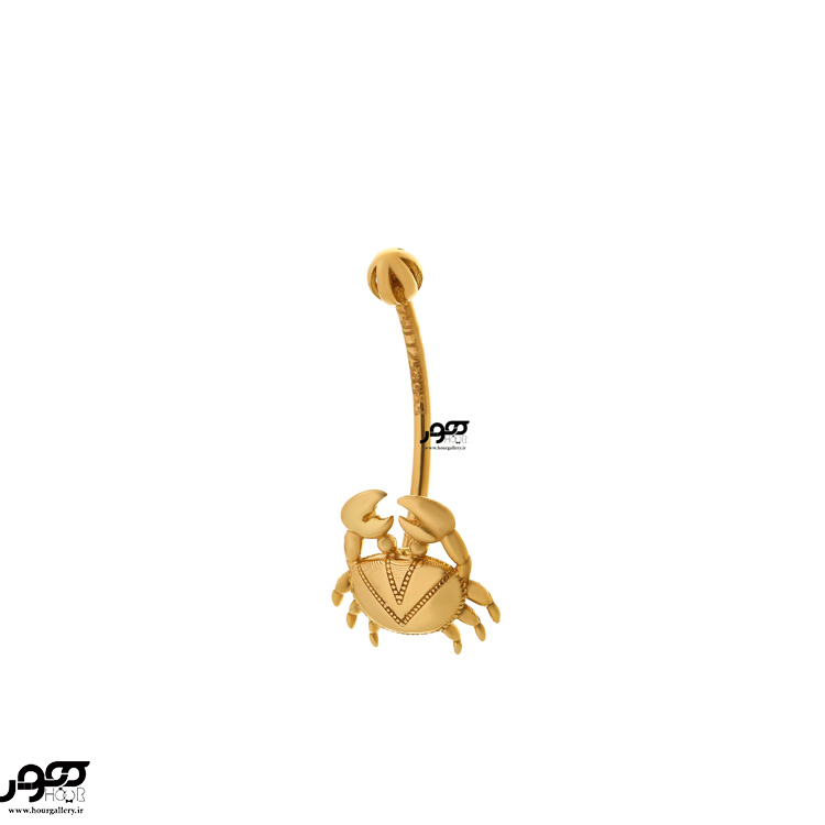 پیرسینگ ناف طلا طرح خرچنگ کد RPI310