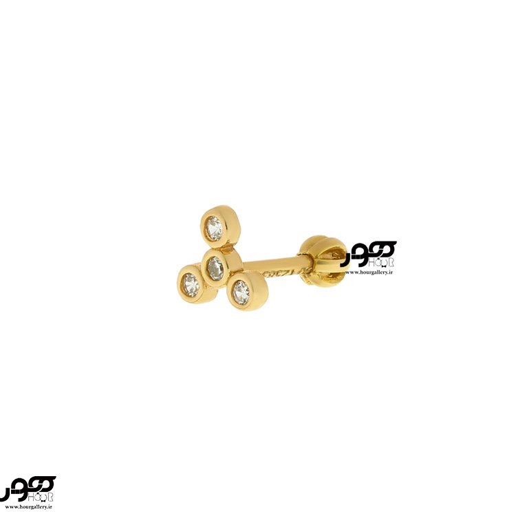 پیرسینگ گوش طلا طرح فن کد RPI307