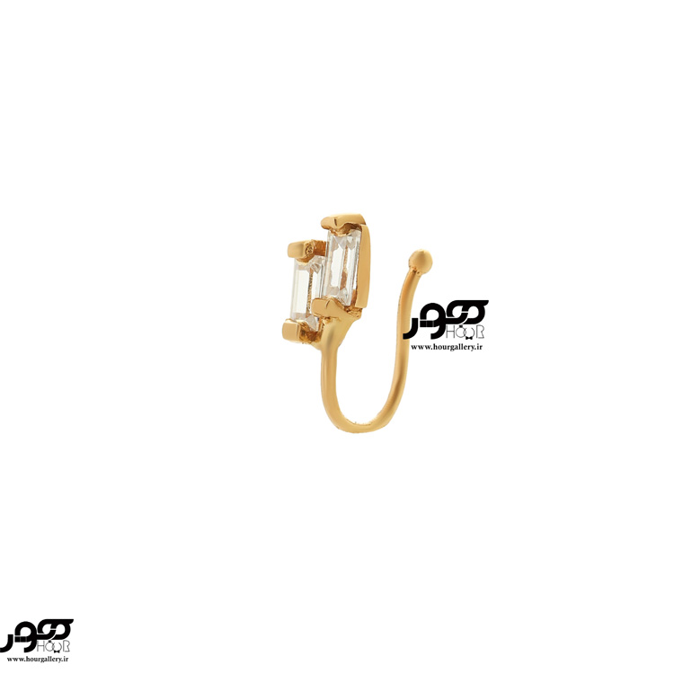  پیرسینگ طلا فیک بینی بدون نیاز به سوراخ کردن باگت بالا پایین کد RPI333