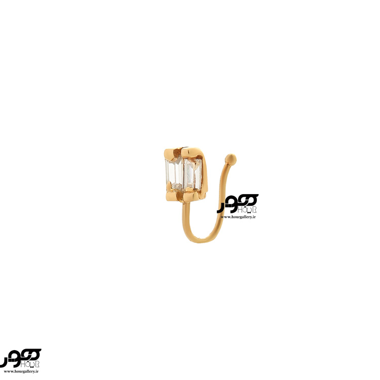  پیرسینگ طلا فیک بینی بدون نیاز به سوراخ کردن باگت دوتایی کد RPI329