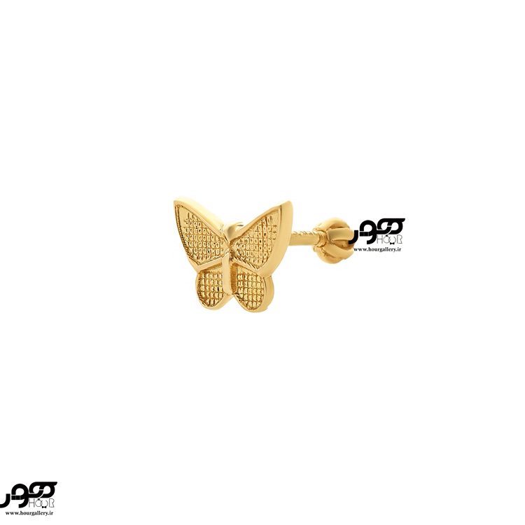  پیرسینگ گوش طلا طرح شاپرک کد RPI323