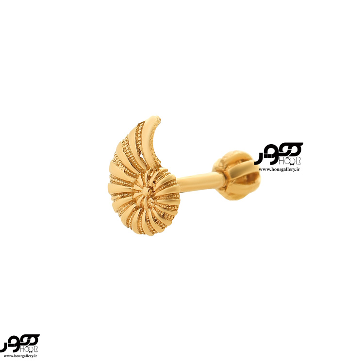  پیرسینگ گوش طلا طرح حلزون کد RPI322