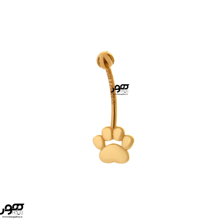  پیرسینگ ناف طلا طرح پنجه کد RPI312