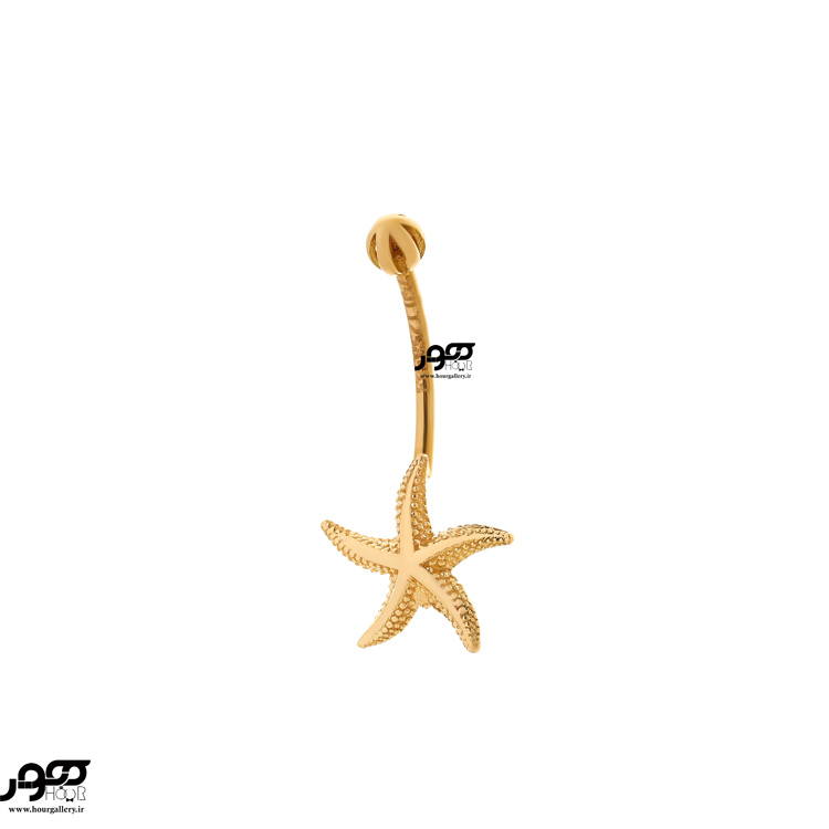  پیرسینگ ناف طلا طرح ستاره دریایی کد RPI315